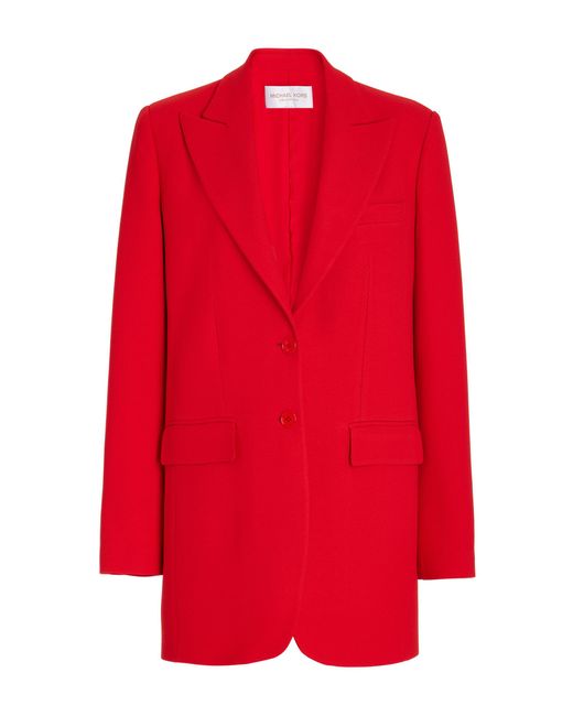 Michael Kors Wool Boyfriend Blazer in Red | Lyst