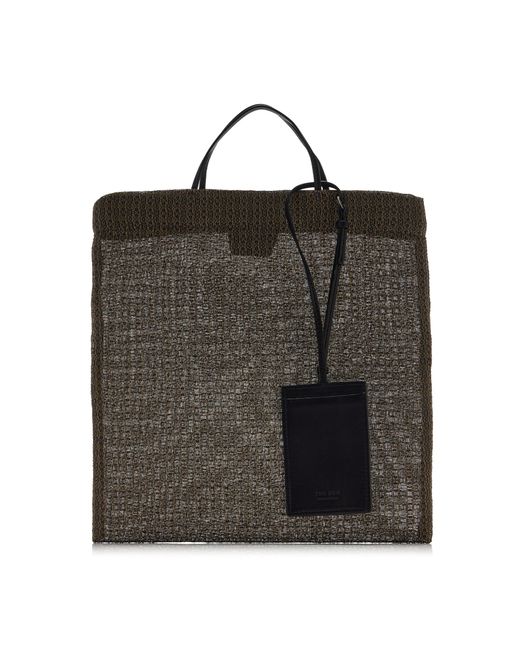The Row Black Barn Woven Mini Tote Bag