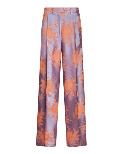 Etro Red Low-rise Straight-leg Trousers