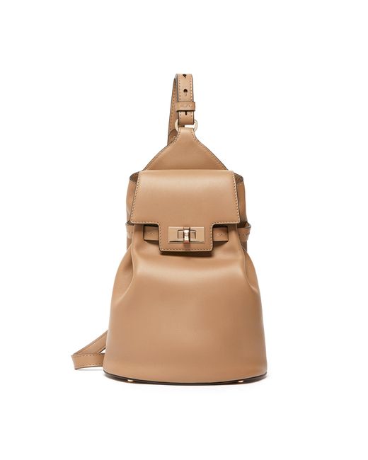 Max Mara Natural Calfskin One-Shoulder Margaux Backpack
