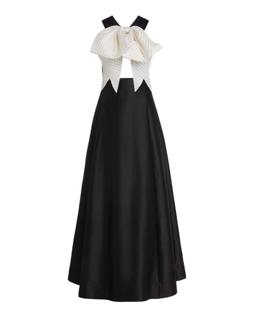 Rosie Assoulin Black Fleet Week Cotton-silk Gown