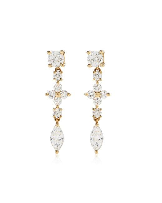 Anita Ko White Vivi 18k Yellow Gold Diamond Earrings