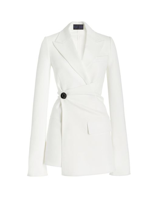 Proenza Schouler White Wrap Bi-stretch Crepe Jacket
