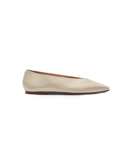 Aeyde White Betty Leather Ballet Flats