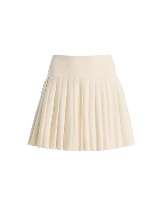 AMIYA Natural Heritage Pleated Wool Mini Skirt