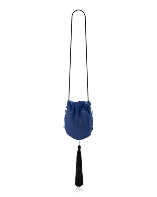 Le Sundial Blue Exclusive La Isla Étoile Shantung Pouch