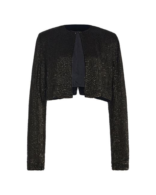 Kallmeyer Black Elara Prism Sequined Cropped Jacket