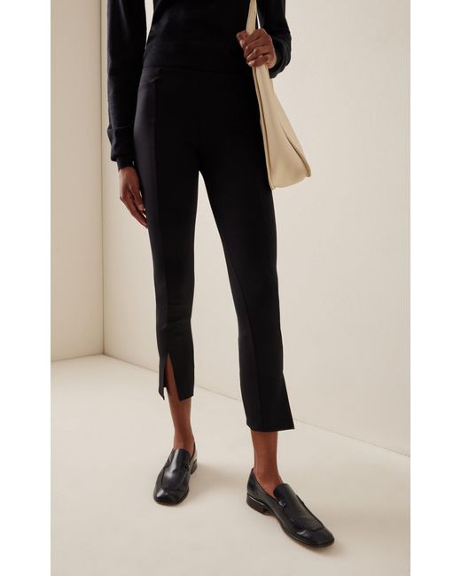 The Row Blue Thilde Slit-detailed Skinny Pants