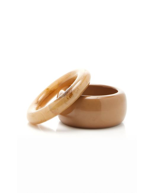 Ben-Amun Brown Exclusive Riviera Ryan Set-of-two Resin Bangles