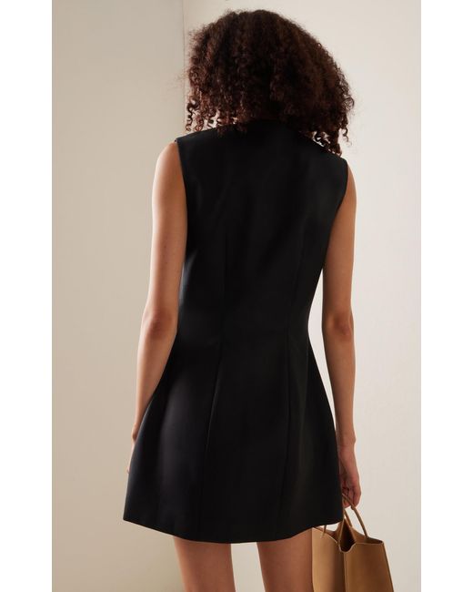 Anna Quan Black Sofia Wool Mini Blazer Dress