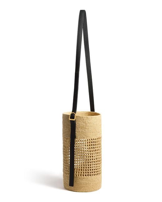 Khaite Metallic Billie Small Raffia Bucket Bag