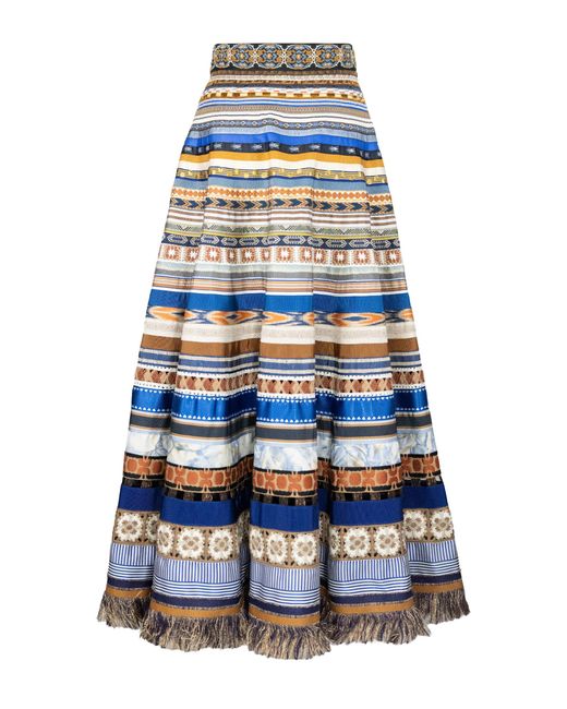 Lena Hoschek Multicolor Opulence Ribbon Cotton-Blend Maxi Skirt