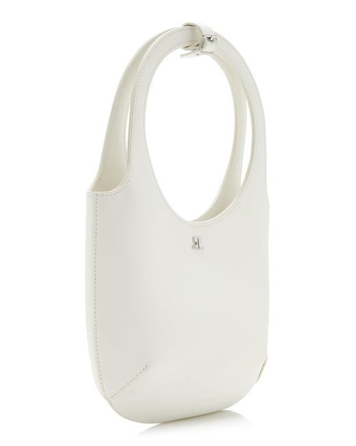 Courreges White Holy Leather Top Handle Bag