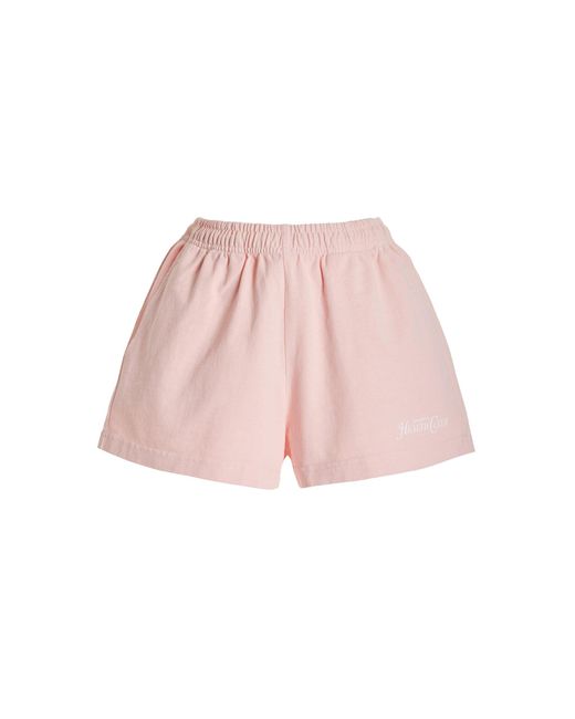 Sporty & Rich Pink Rizzoli Cotton Shorts