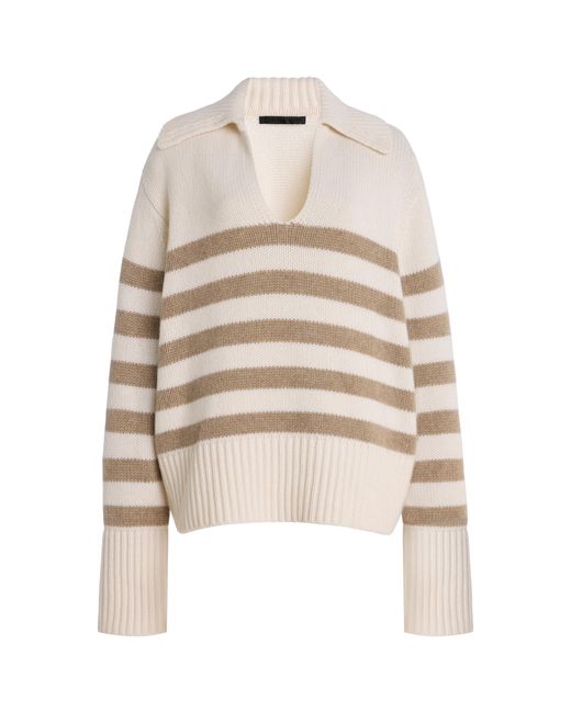 Jenni Kayne Natural Phoebe Cashmere Polo Sweater