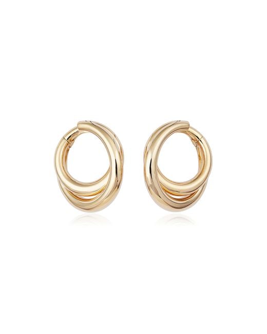 Engelbert 1920 White Infinity Loop Earrings; 18K; Big