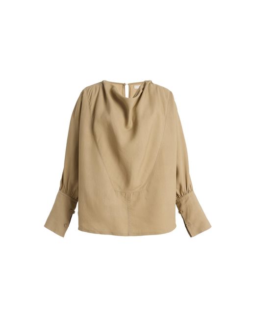 Co. Natural Draped Visse Silk Tunic Top
