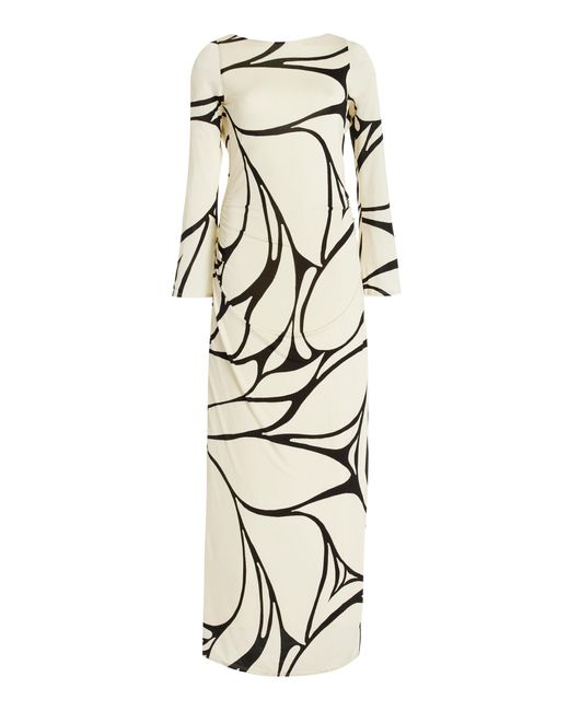Cala De La Cruz White Malaga Jersey Maxi Dress