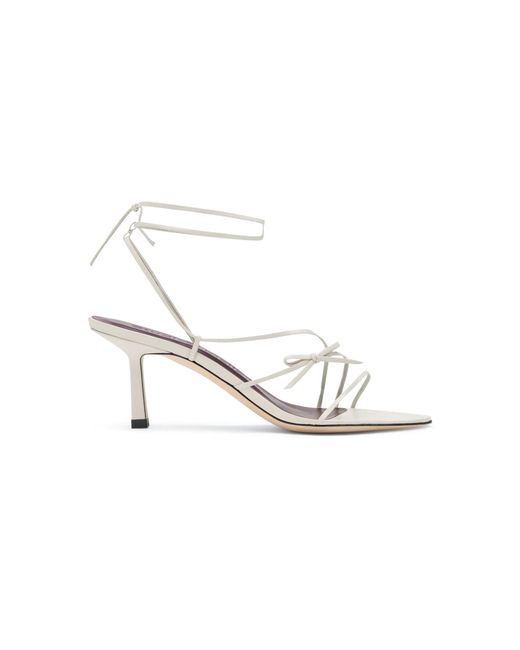 STUDIO AMELIA White Solstice 70 Leather Sandals