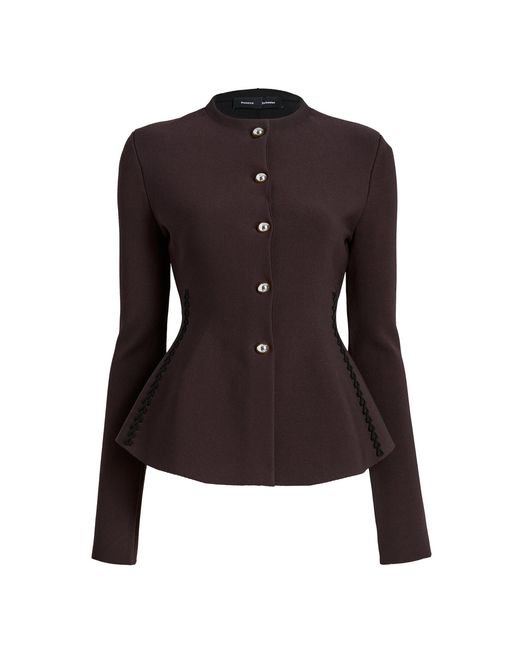 Proenza Schouler Black Dasha Compact Knit Jacket