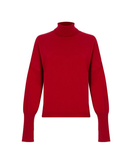 Zeynep Arcay Red Backless Wool-Cashmere Sweater