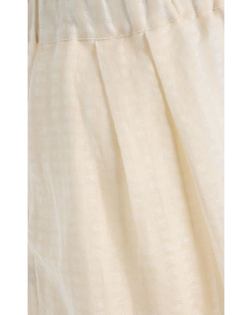 Asceno Natural The Dallas Cotton-Linen Shorts
