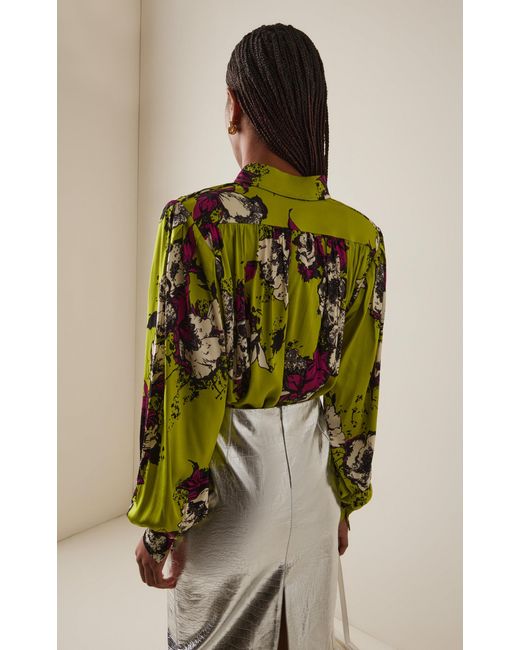 DES_PHEMMES Black 80S Printed Satin Top