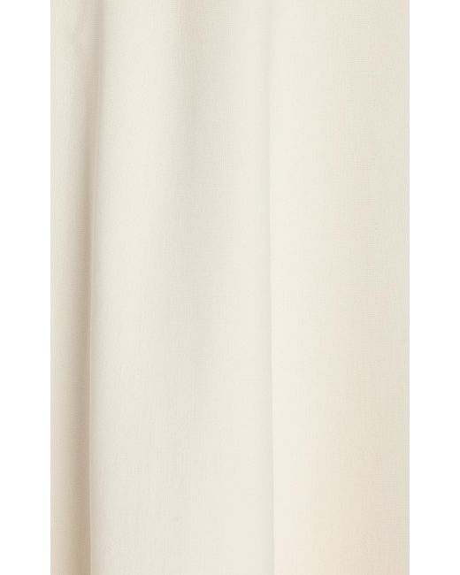 Brandon Maxwell Berry Strapless Knit Midi Dress in White