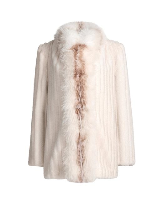 DUCIE Natural Sienna Faux Fur Jacket