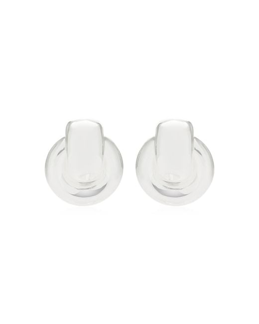 Mega Metallic Door Knocker Sterling Vermeil Earrings
