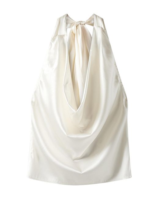 THE GARMENT White Cata Silk-Blend Shawl Top