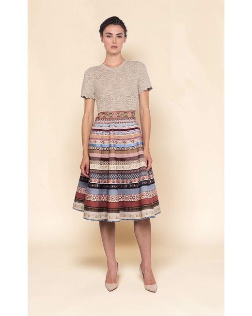 Lena Hoschek Natural Lina Cotton-Blend Knitted Top