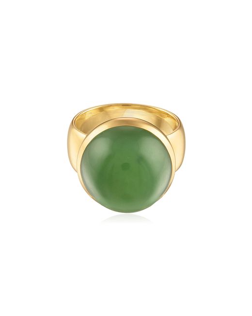 JADE RUZZO Green Single Vic Wide Jade Ring