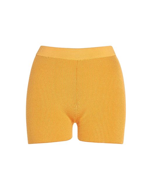 Jacquemus Orange Arancia Ribbed-knit Shorts