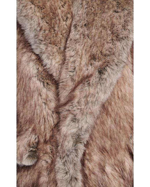 Coperni Blue Dip-Dyed Vegan Fur Coat
