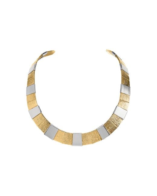 Juju Vera White Exclusive Riviera Athena Two-Tone Collar Necklace
