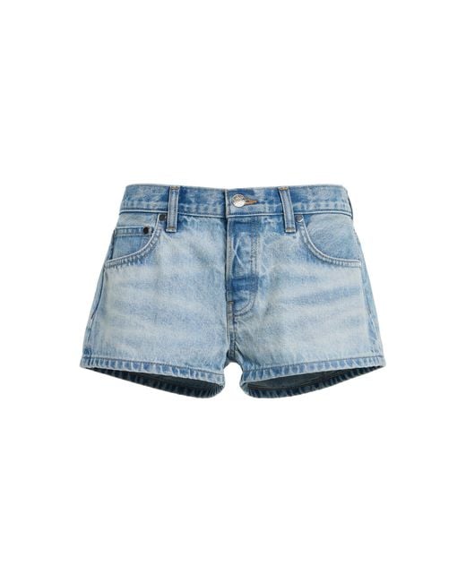 EB DENIM Blue Portman Low-Rise Denim Shorts