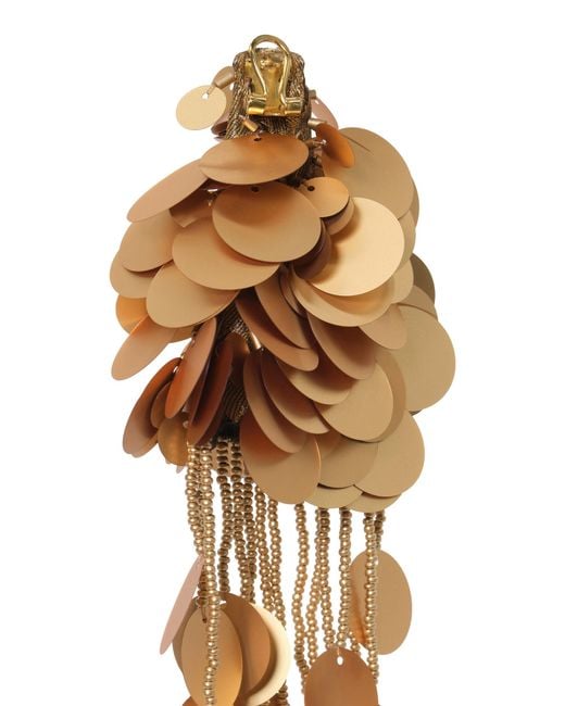 Johanna Ortiz Metallic Flirtatious Airs Paillettes Drop Earrings