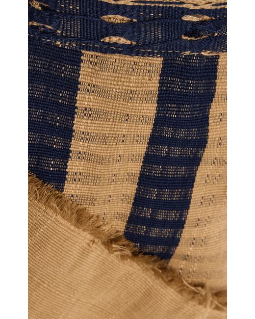 Busayo Natural Nike Asymmetrical Openwork Cotton Skirt