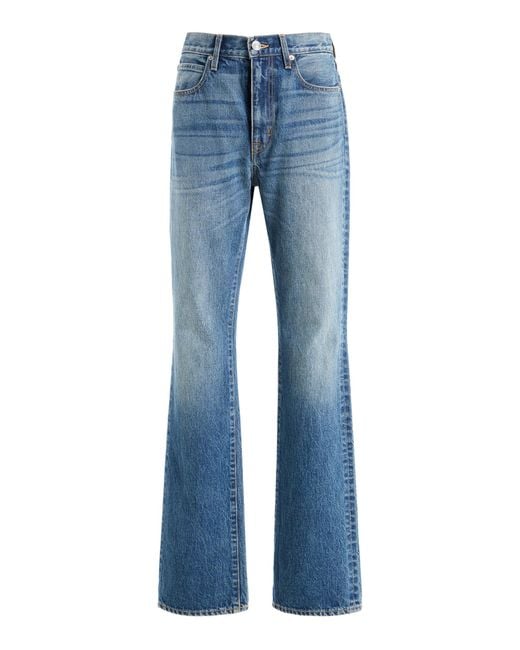 SLVRLAKE Denim Blue Jade Rigid High-Rise Slim Bootcut Jeans
