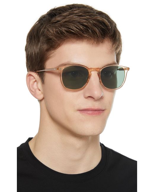 Garrett Leight Kinney 49 Square frame Acetate Sunglasses in Pink