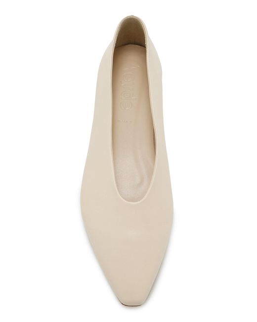 Aeyde White Betty Leather Ballet Flats