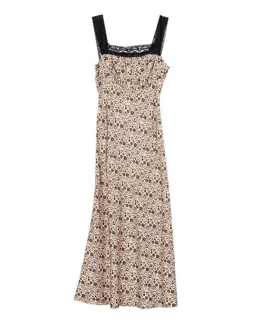 Ciao Lucia Natural Fiore Cherry Blossom Silk Dress