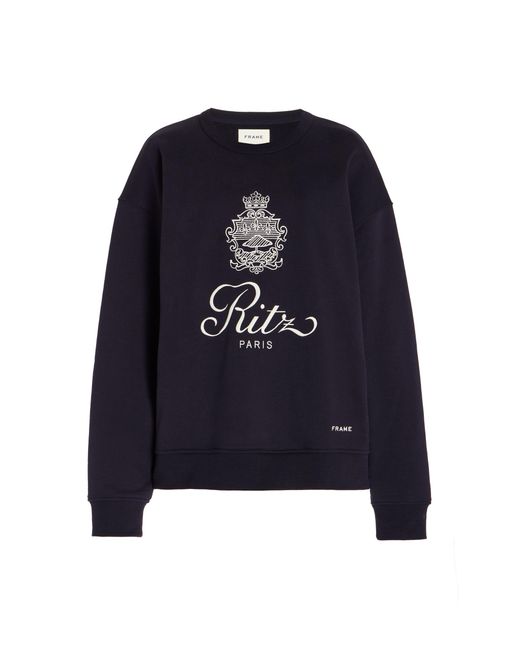 FRAME Blue X Ritz Paris Cotton Sweatshirt