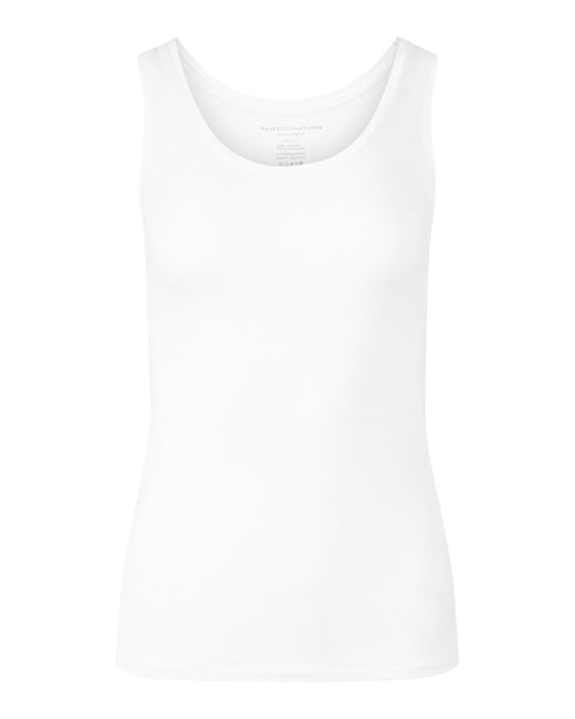 Majestic Filatures White Soft Touch Tank Top