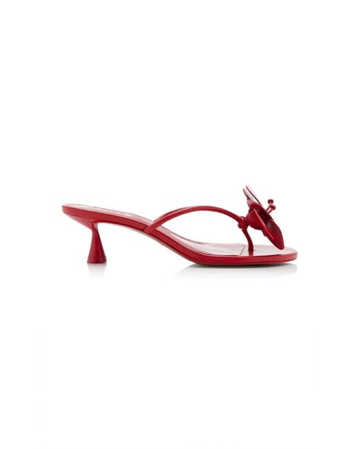 Cult Gaia Red Addison Leather Sandals