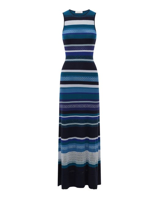 Gabriela Hearst Blue Tina Cashmere-Silk Maxi Dress