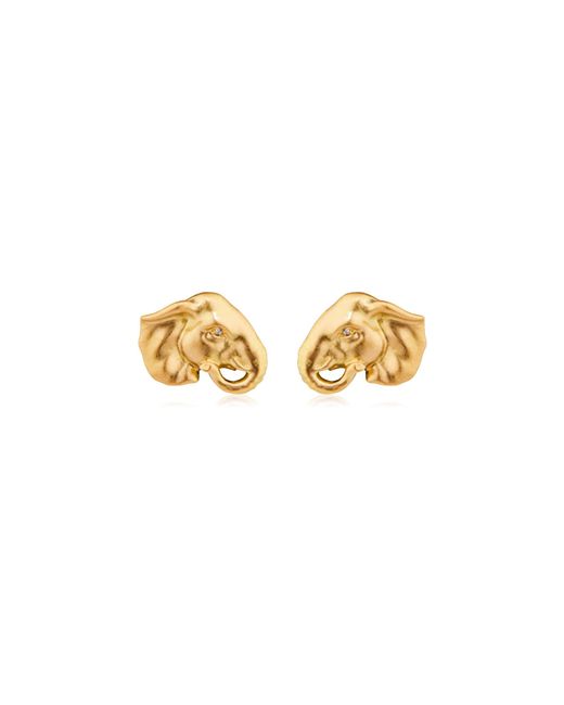 Mazarin Metallic Lucky Elephant Earrings