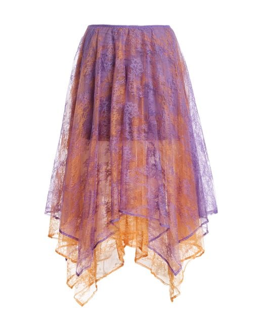 Third Form Pink Reflect Handkerchief Lace Skirt