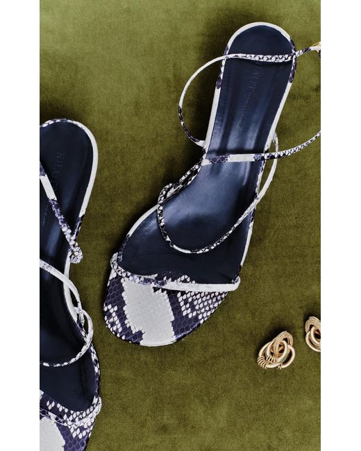 Khaite Multicolor Loop Python-Effect Leather Sandals